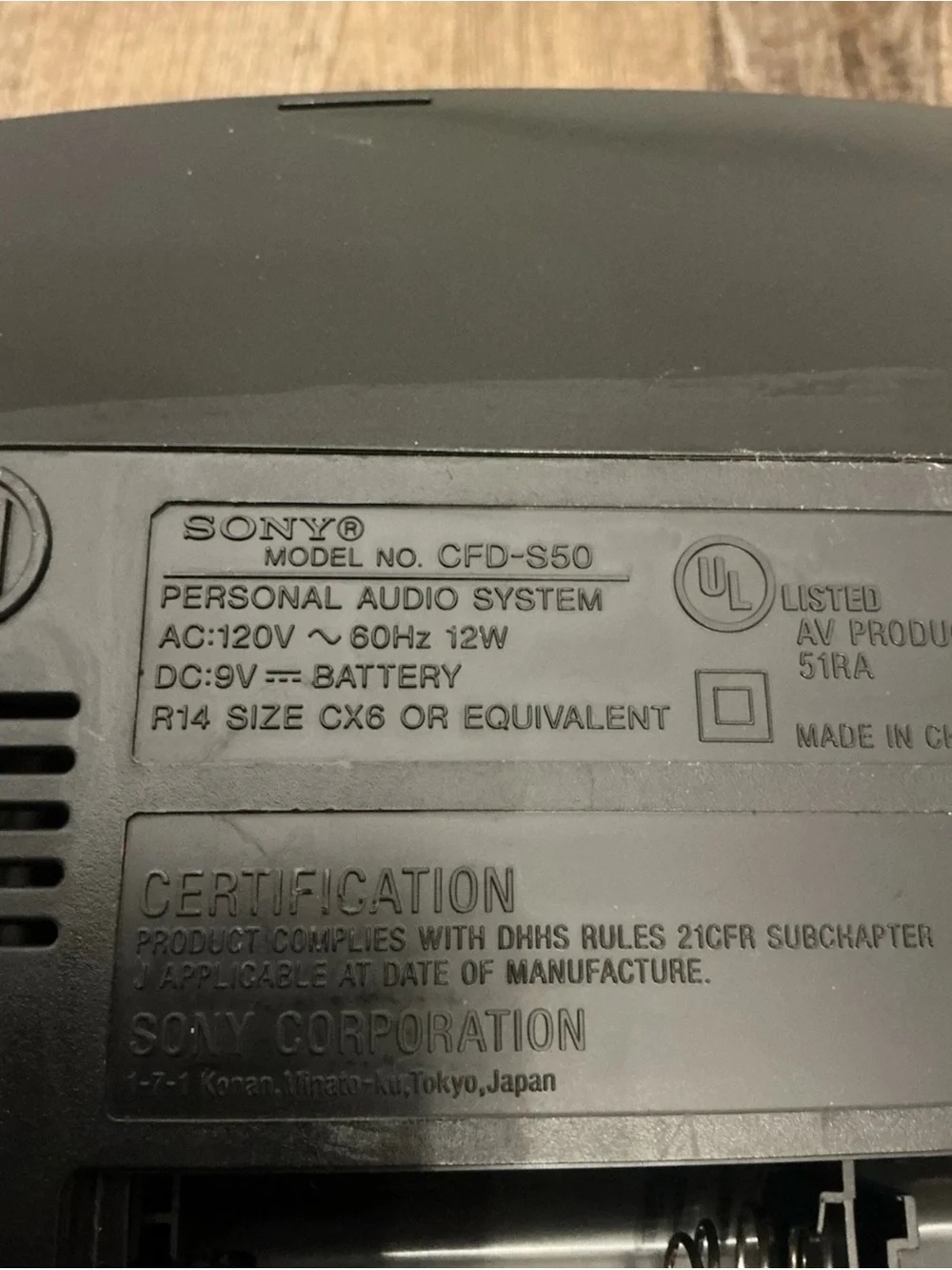 Sony CFD-S50 CD Radio Cassette Player Cord Included Mega Bass
